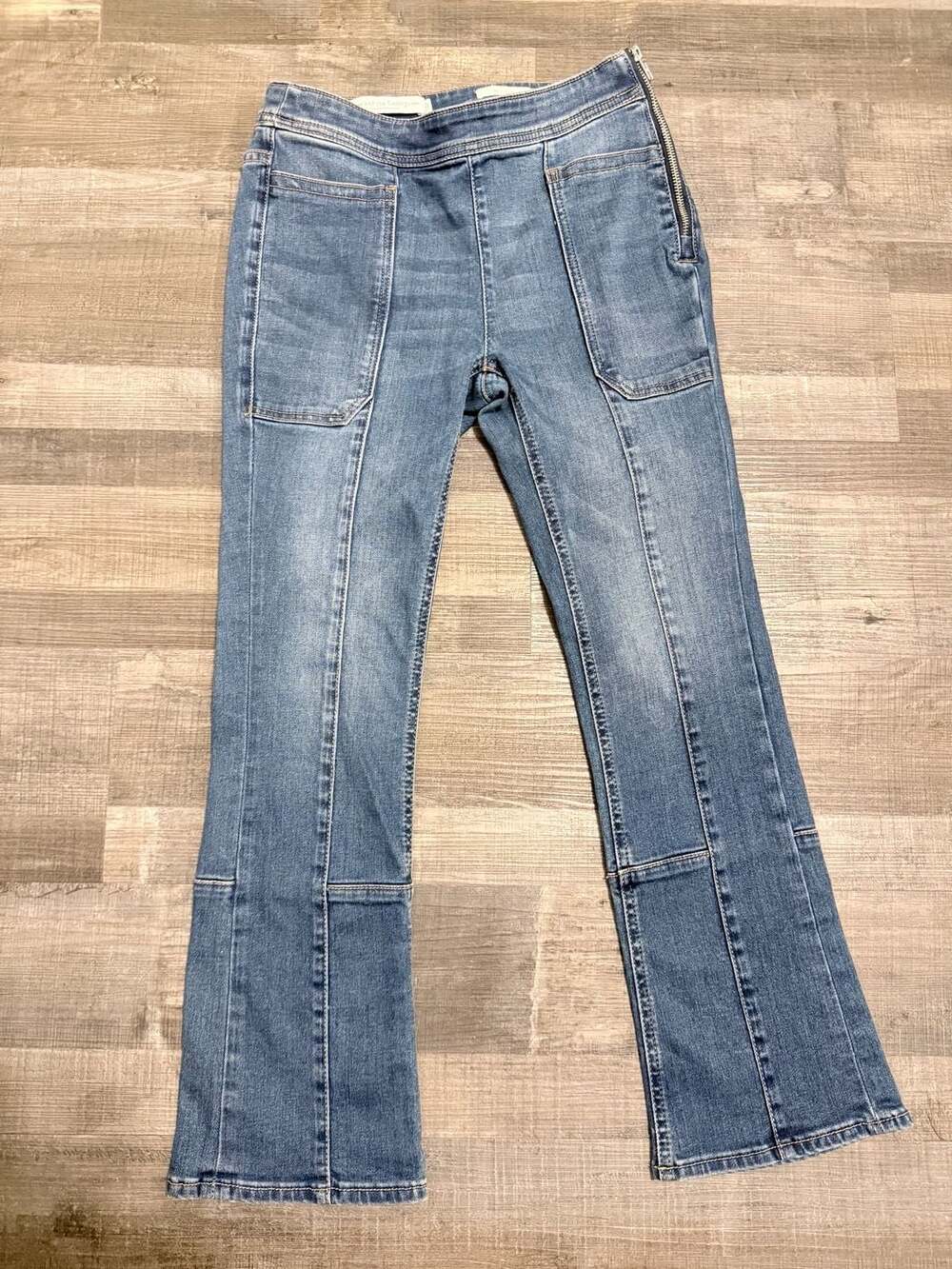Pilcro and the Letterpress High-Rise Cropped Bootcut Jeans with Side Zip - Picture 5 of 14